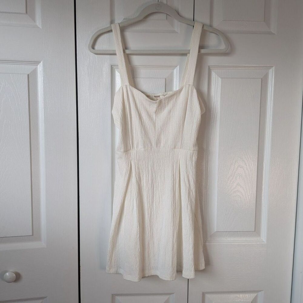 Altar’d State White Smocked Mini Dress Small Beachy Summer Coastal Party